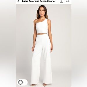 NWT - Lulu’s Amor & Beyond White Two Piece Jumpsuit